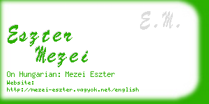 eszter mezei business card